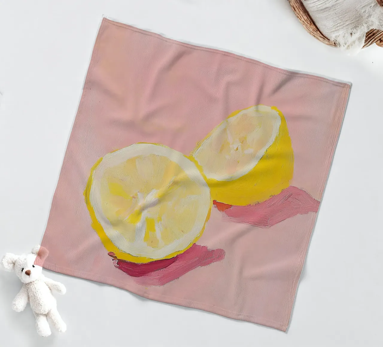 Limone Frutta Pittura Preppy Rosa Dopamina coperta in pile da Euphoria Theresa