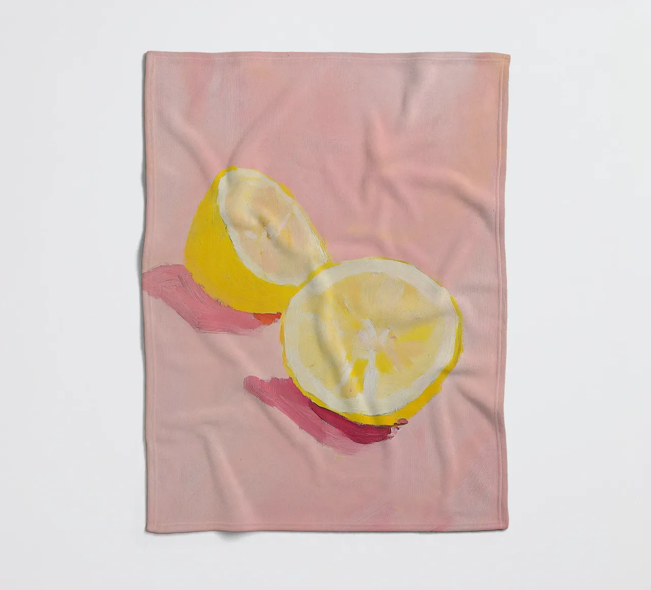 Limone Frutta Pittura Preppy Rosa Dopamina coperta in pile da Euphoria Theresa