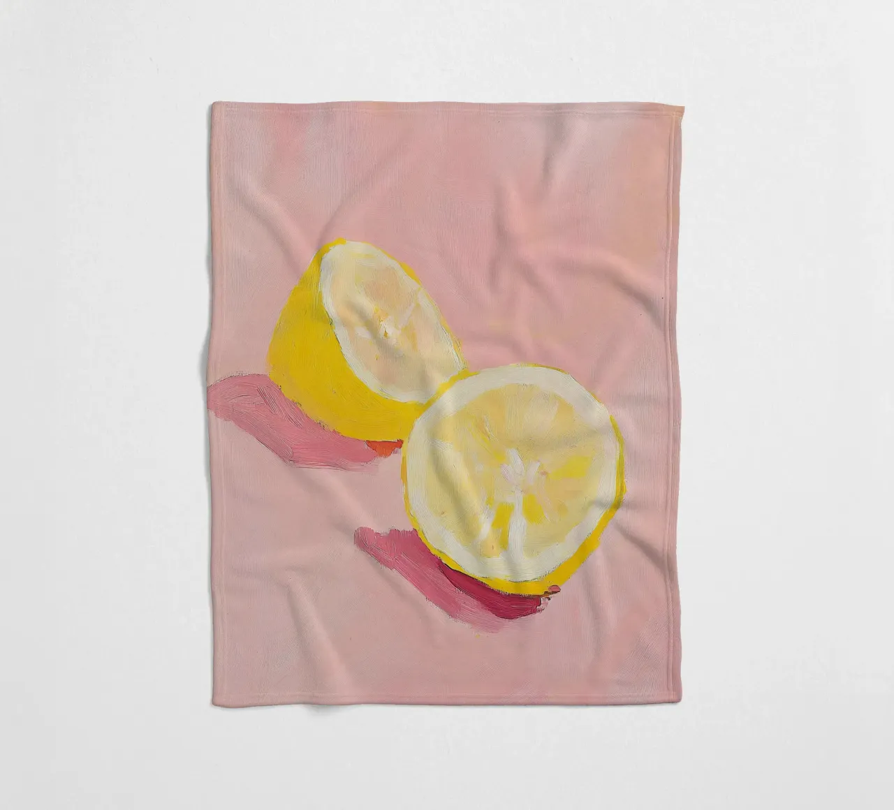 Limone Frutta Pittura Preppy Rosa Dopamina coperta in pile da Euphoria Theresa