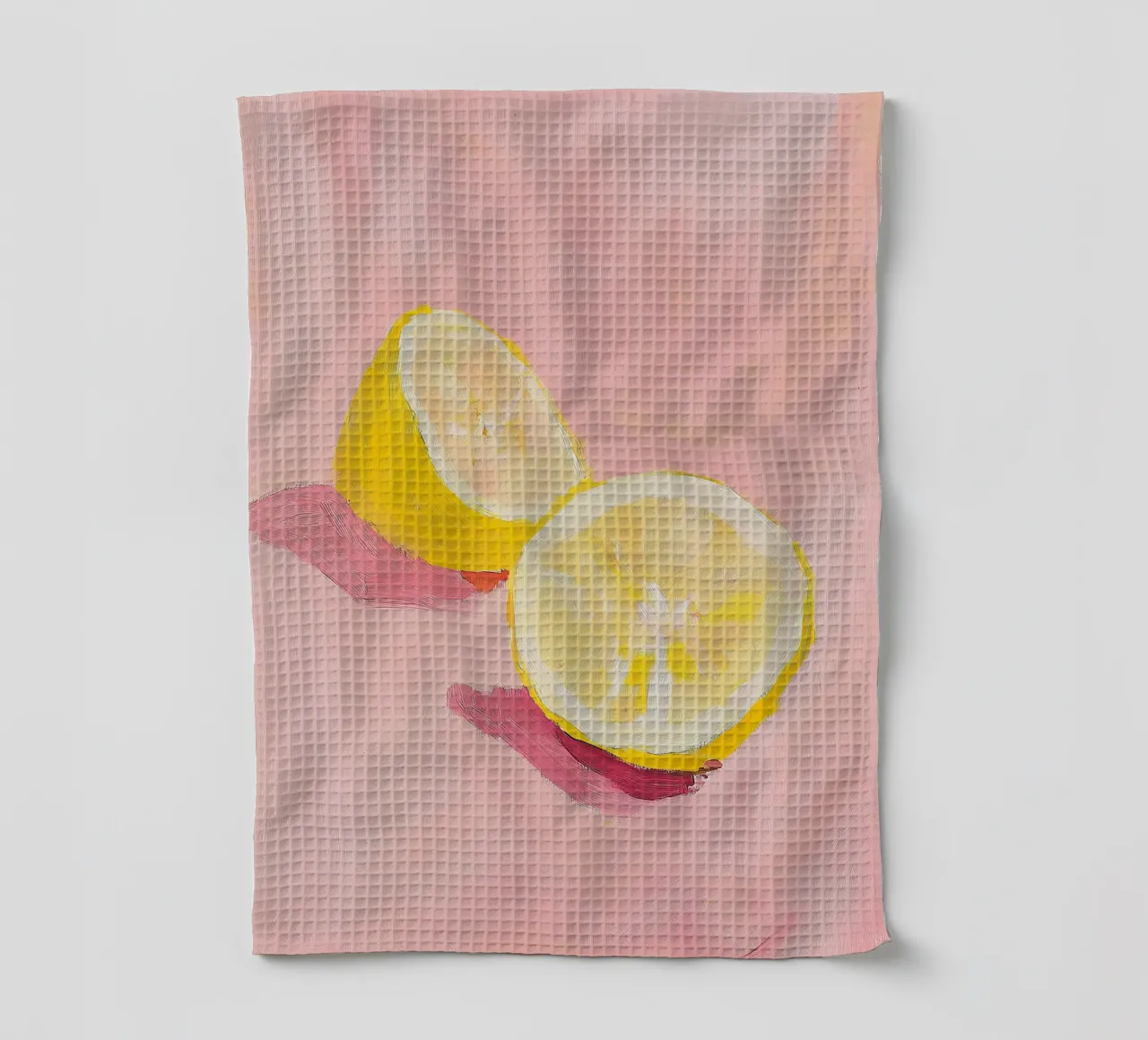 Limone Frutta Pittura Preppy Rosa Dopamina canovaccio da cucina da Euphoria Theresa