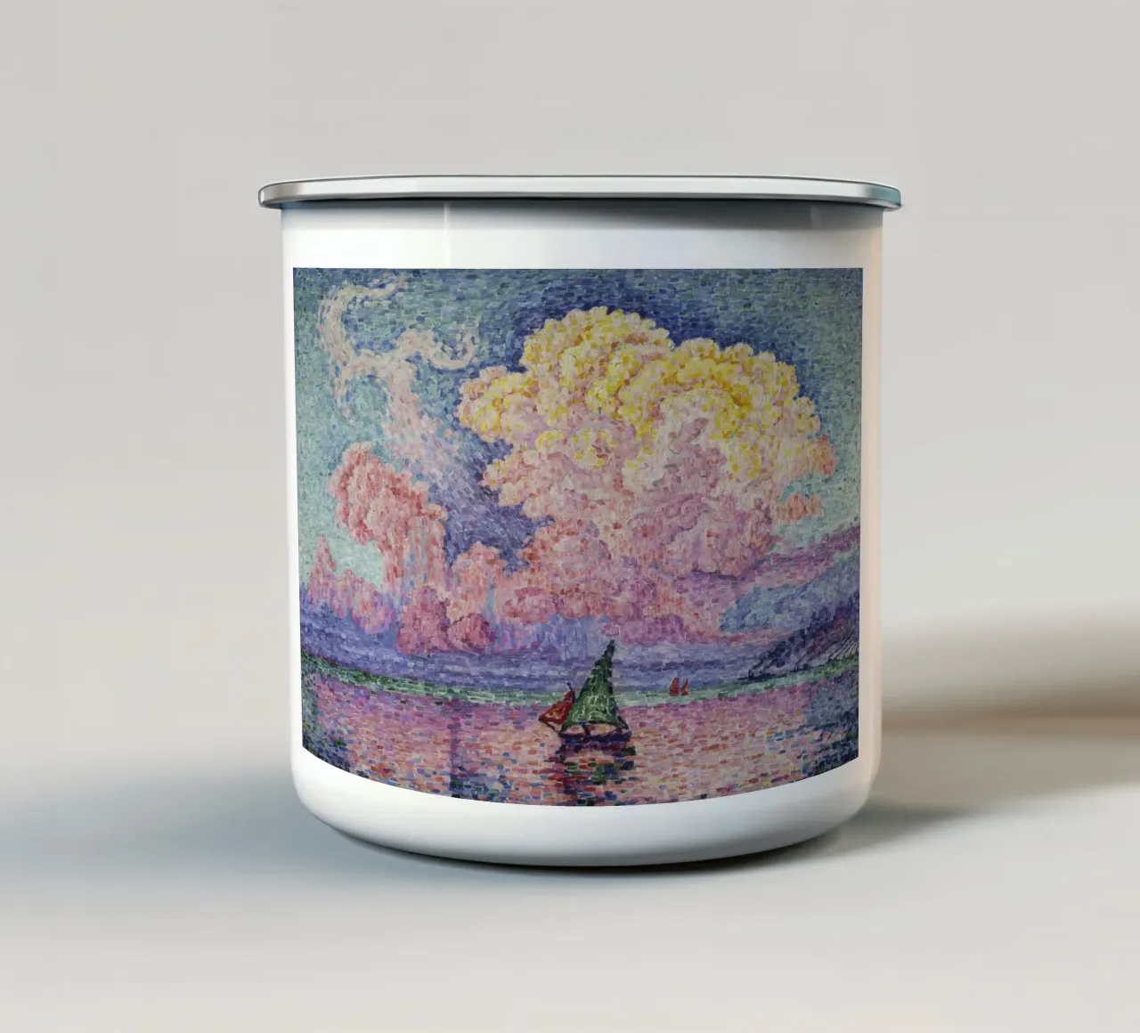 Paul Signac - La nuvola rosa (Antibes) tazza in smalto da ARTOTHEK