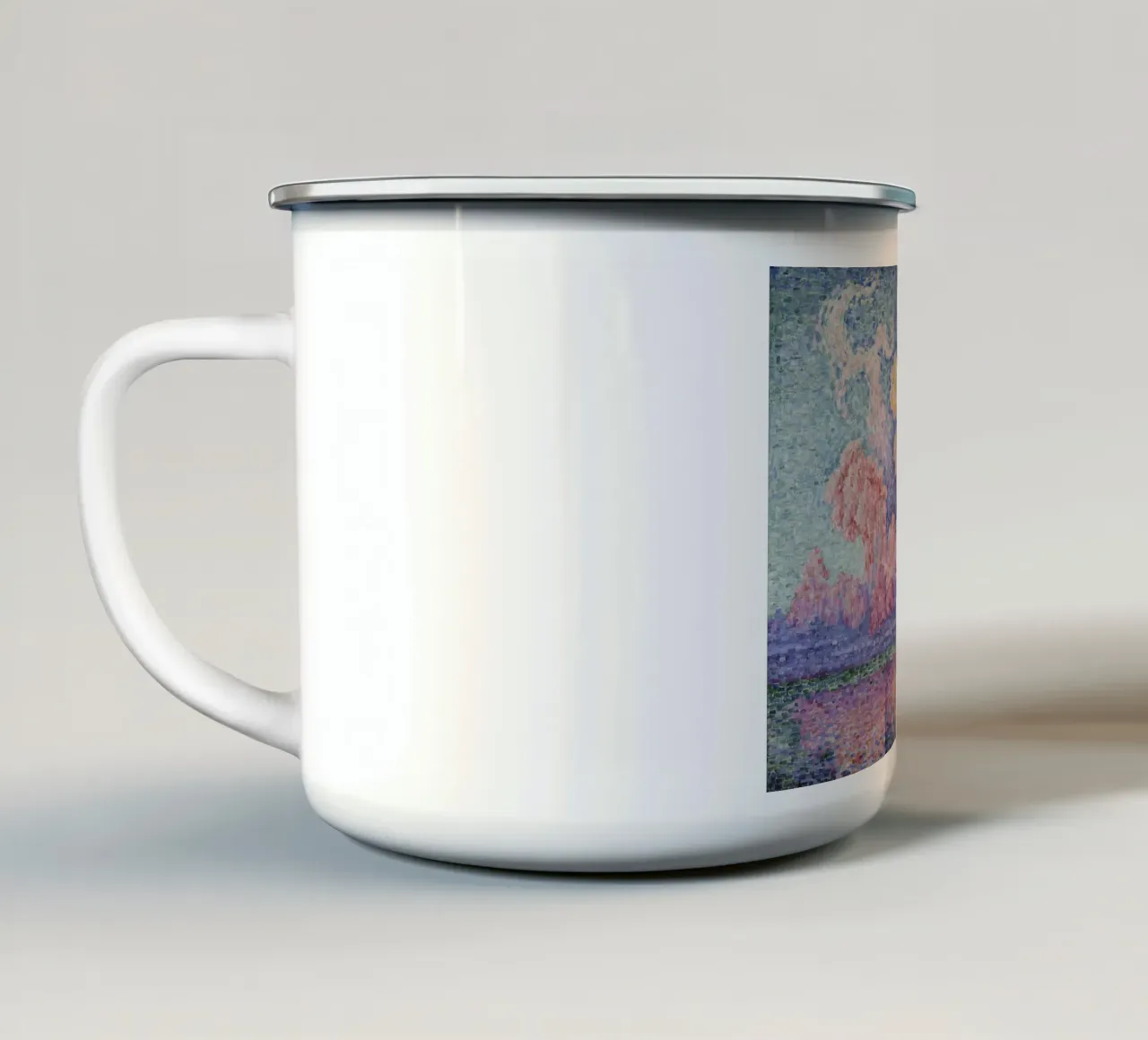 Paul Signac - La nuvola rosa (Antibes) tazza in smalto da ARTOTHEK