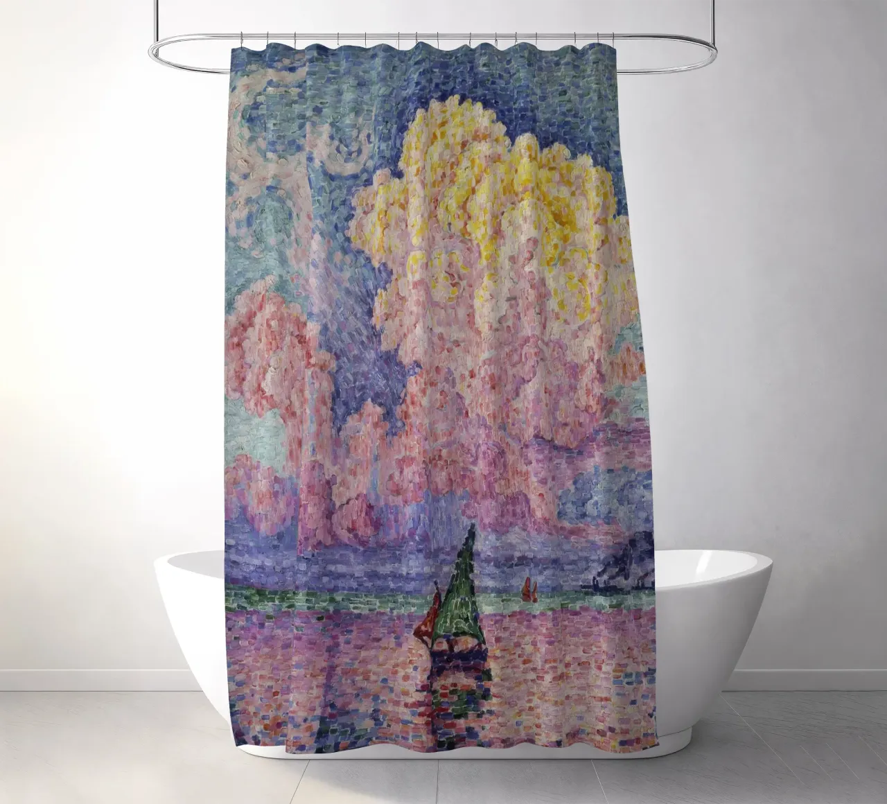 Paul Signac - La nuvola rosa (Antibes) tenda da doccia da ARTOTHEK