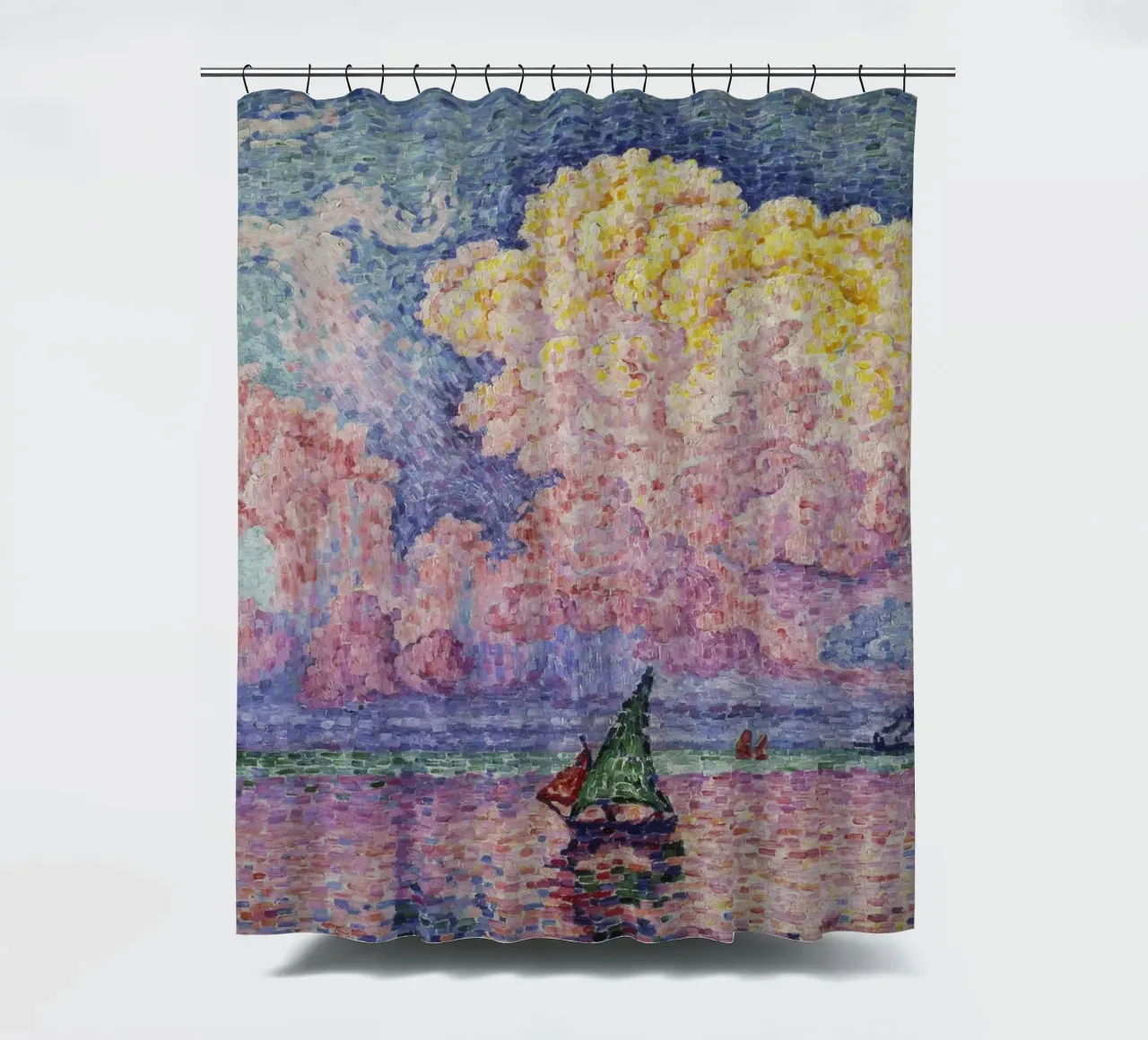 Paul Signac - La nuvola rosa (Antibes) tenda da doccia da ARTOTHEK