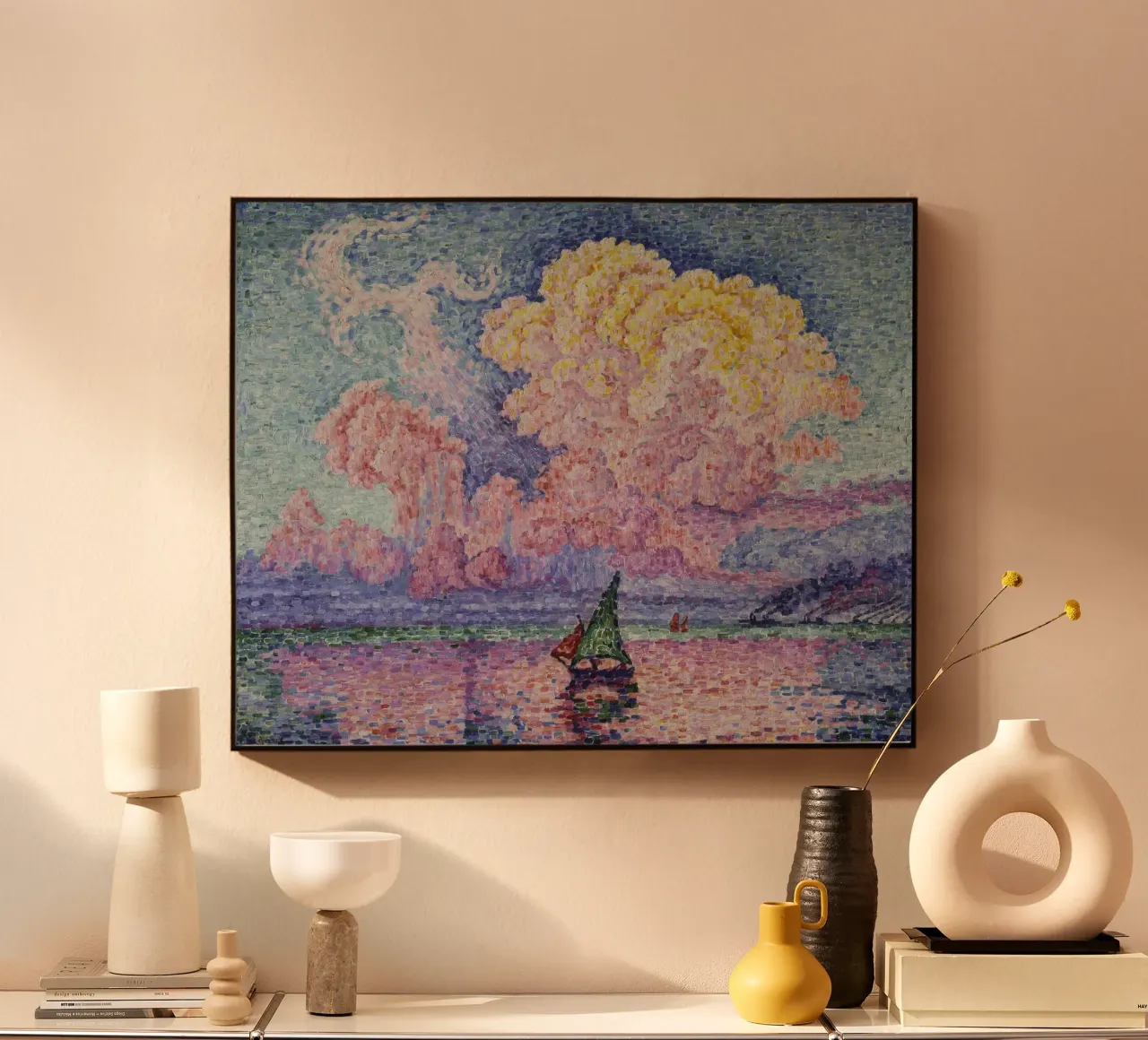 Paul Signac - La nuvola rosa (Antibes) alluminio dibond da ARTOTHEK
