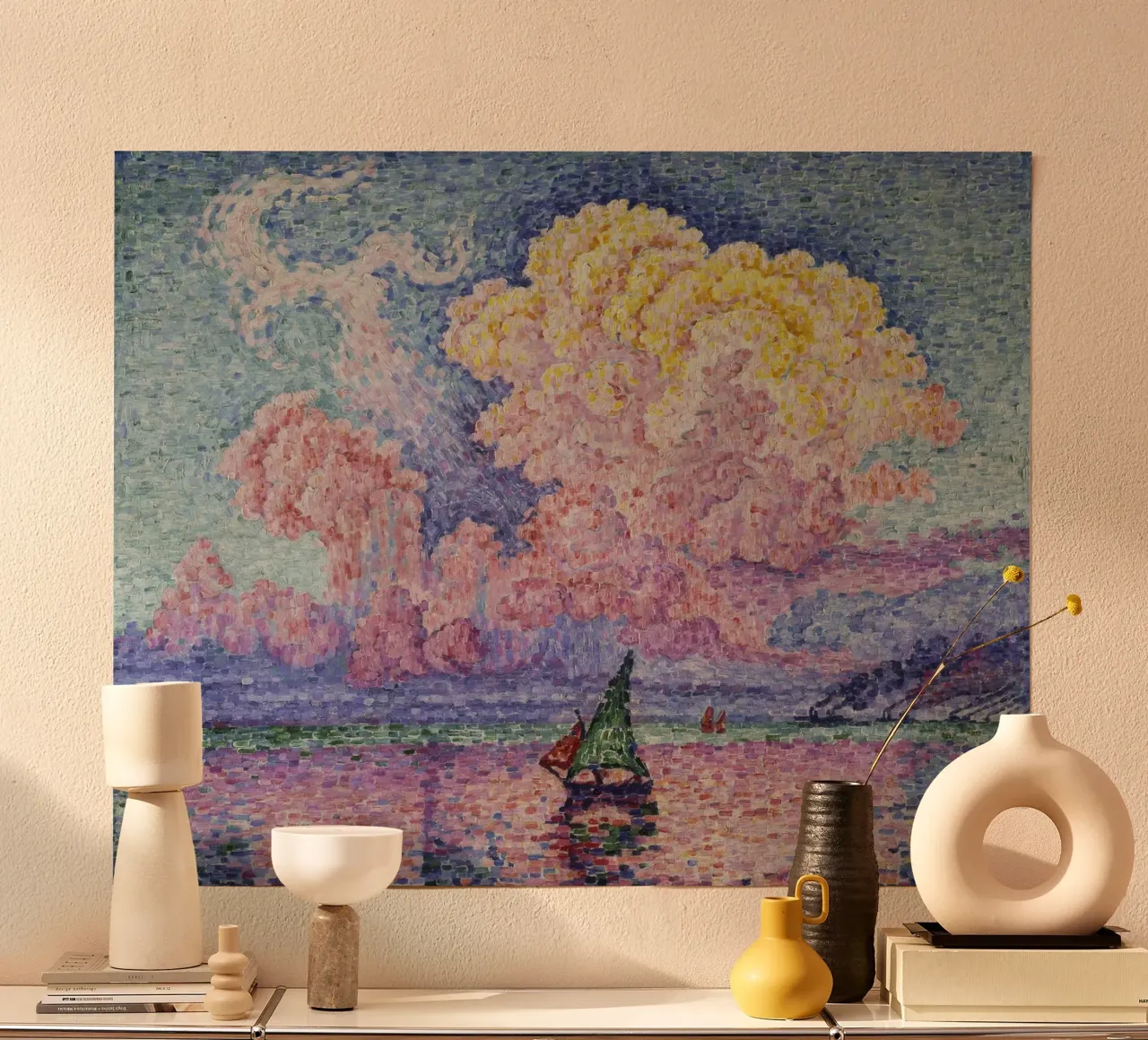 Paul Signac - La nuvola rosa (Antibes) carta hahnemühle da ARTOTHEK