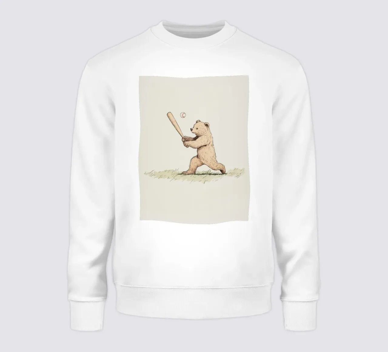 Orso che gioca a baseball felpa da Melloi Art Print