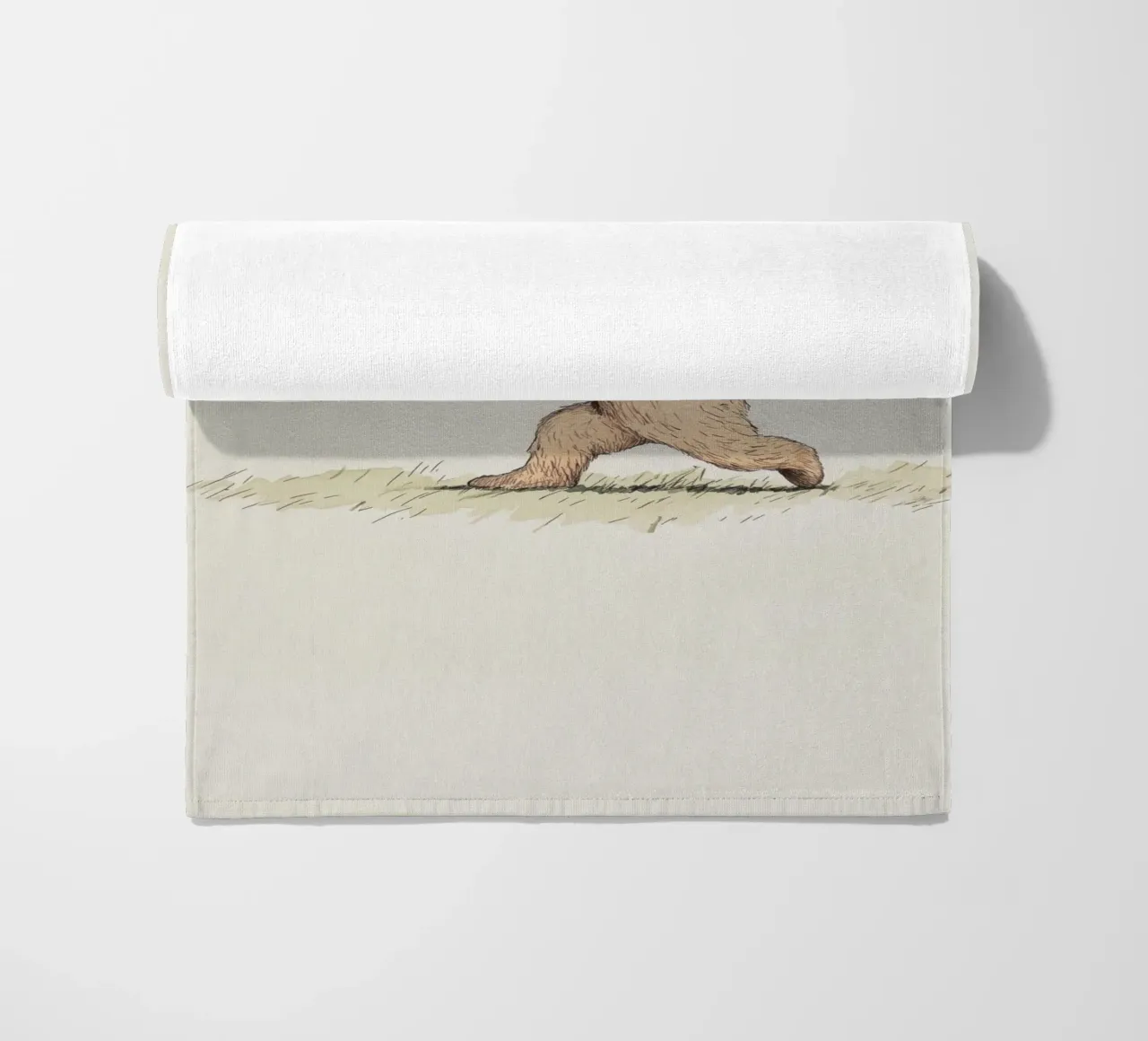 Orso che gioca a baseball telo mare da Melloi Art Print