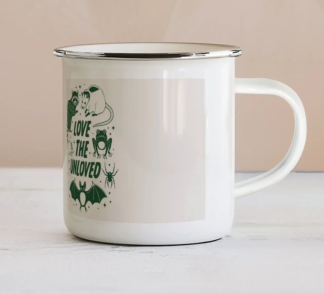 Amare chi non è amato tazza in smalto da cafelab