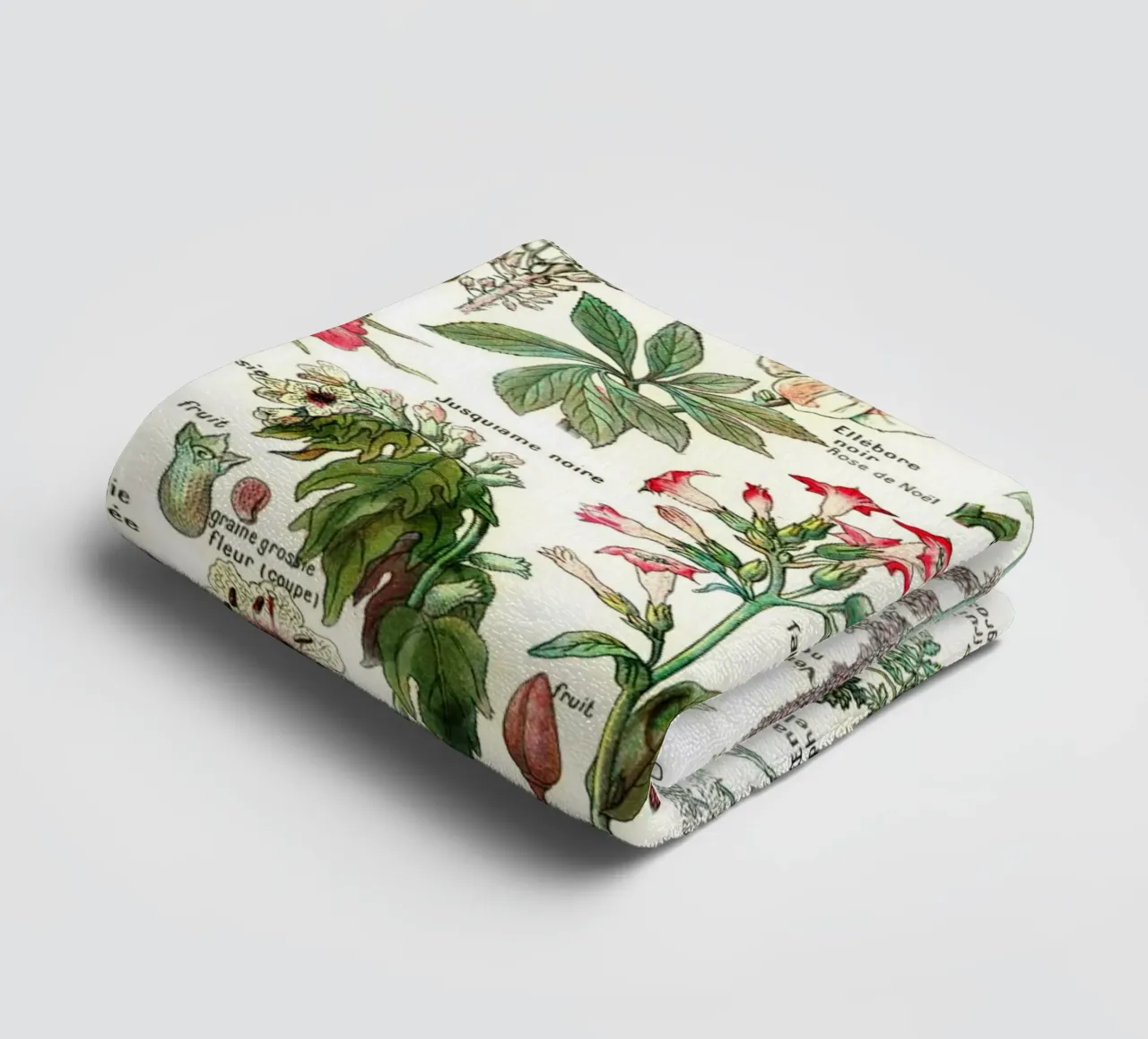 Millot Dangerous Plants: French Botanical Art towel by Studio Vintage