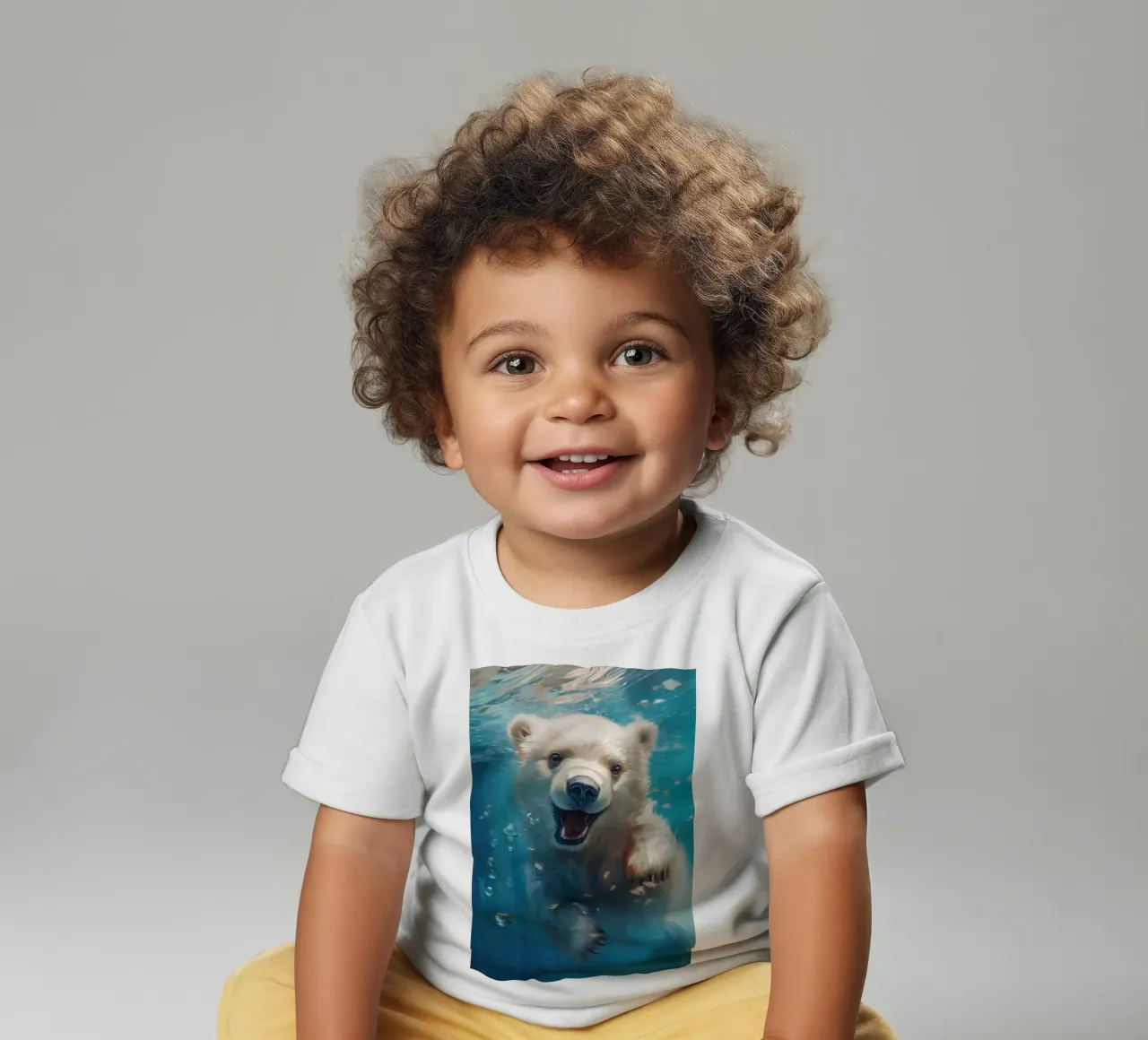 Swimming Polar Bear baby t-shirt by Lootprint