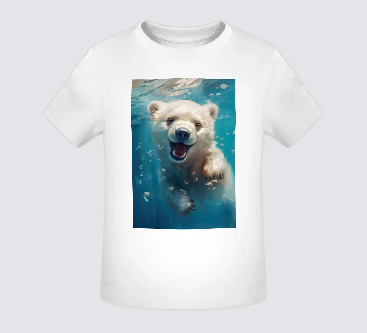 Swimming Polar Bear baby t-shirt by Lootprint