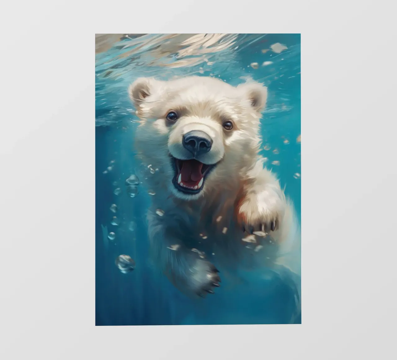 Swimming Polar Bear pvc cover by Lootprint