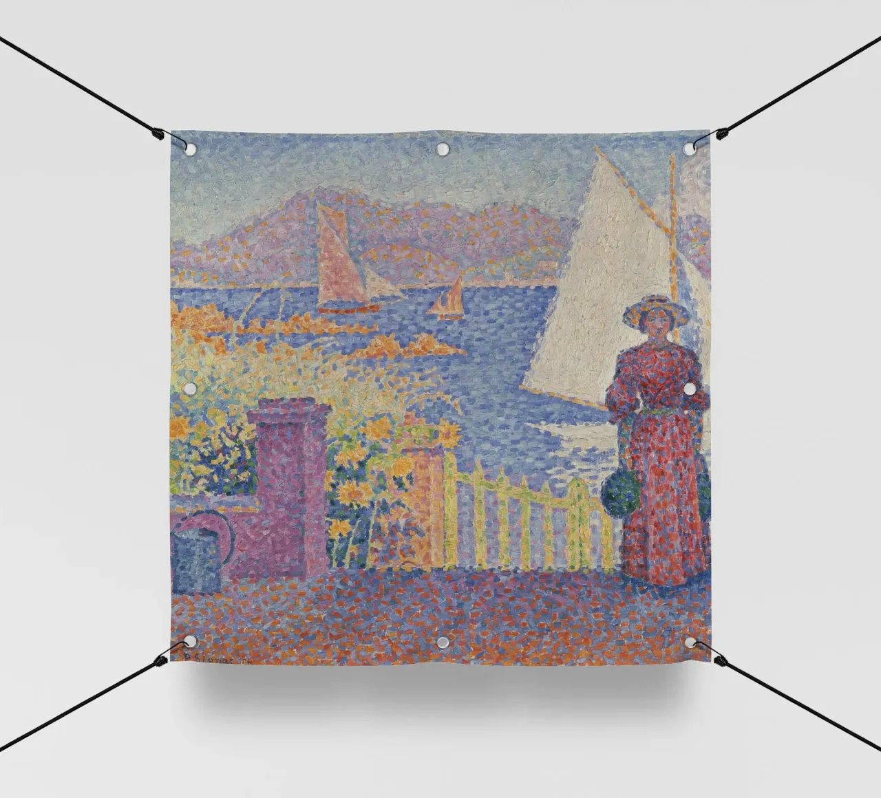 Paul Signac - St Tropez telo in pvc da ARTOTHEK