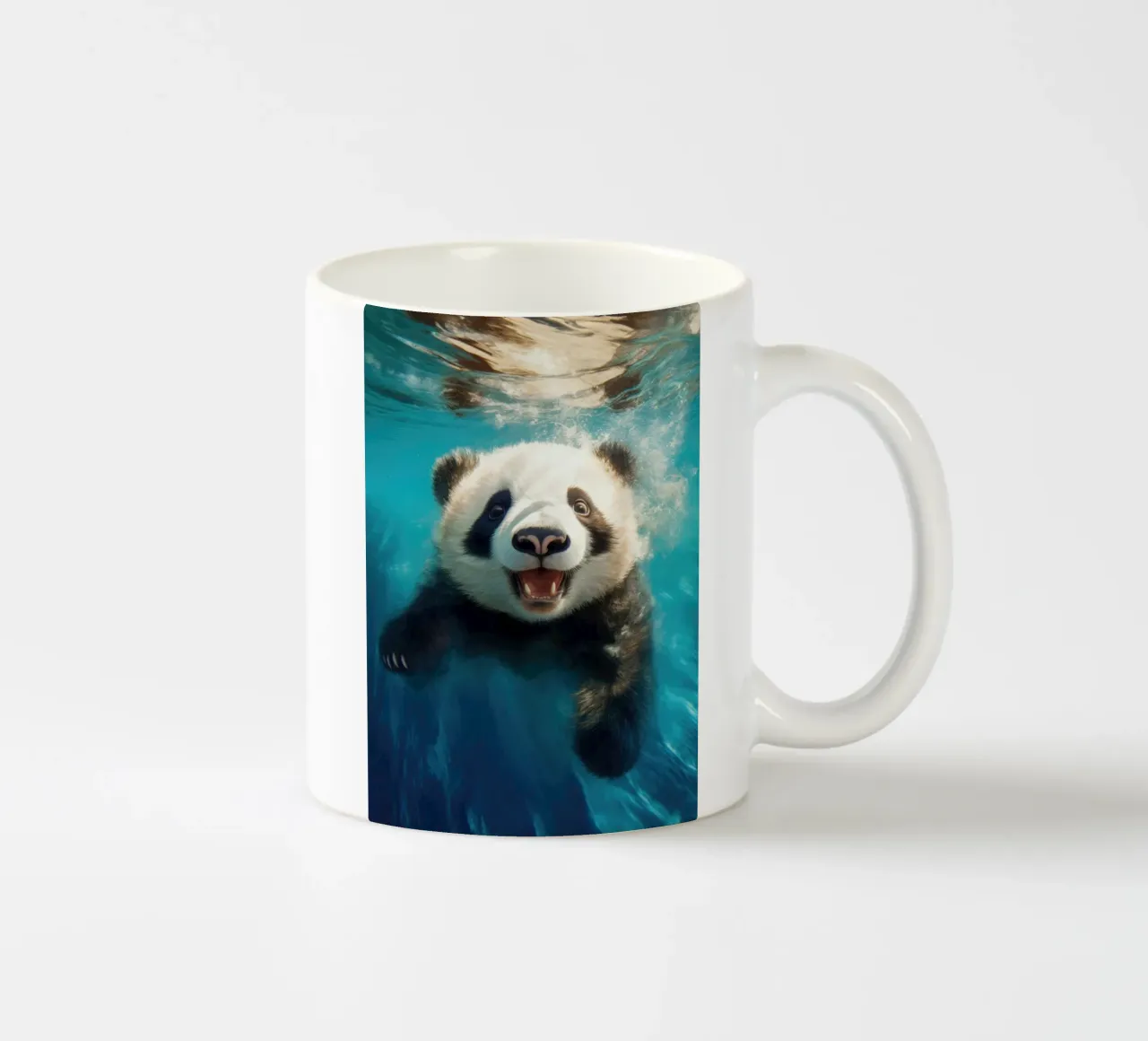 Orso panda che nuota tazza in ceramica da Lootprint