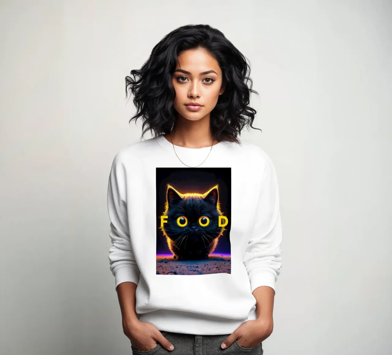 Gatto affamato di cibo felpa da Lootprint