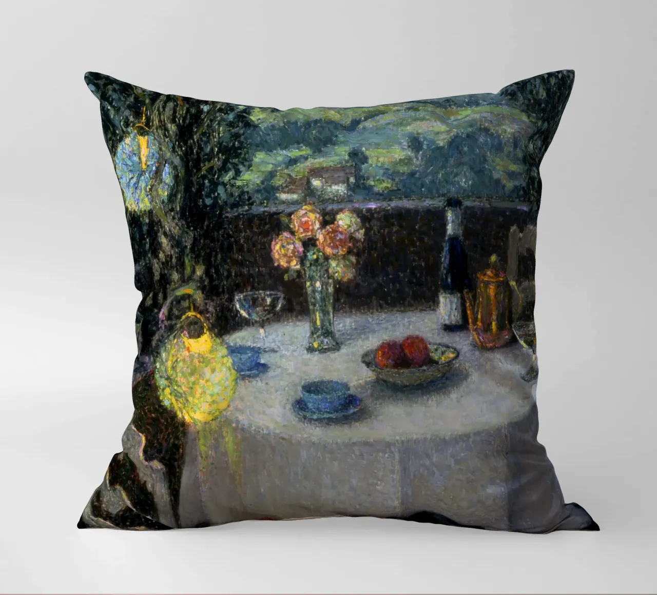 Henri Le Sidaner - Un tavolino in un gazebo cuscino da ARTOTHEK