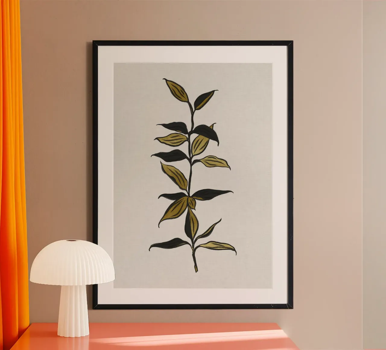 Stampa botanica minimalista di bambù - Decorazione zen moderna poster da kookiepixel