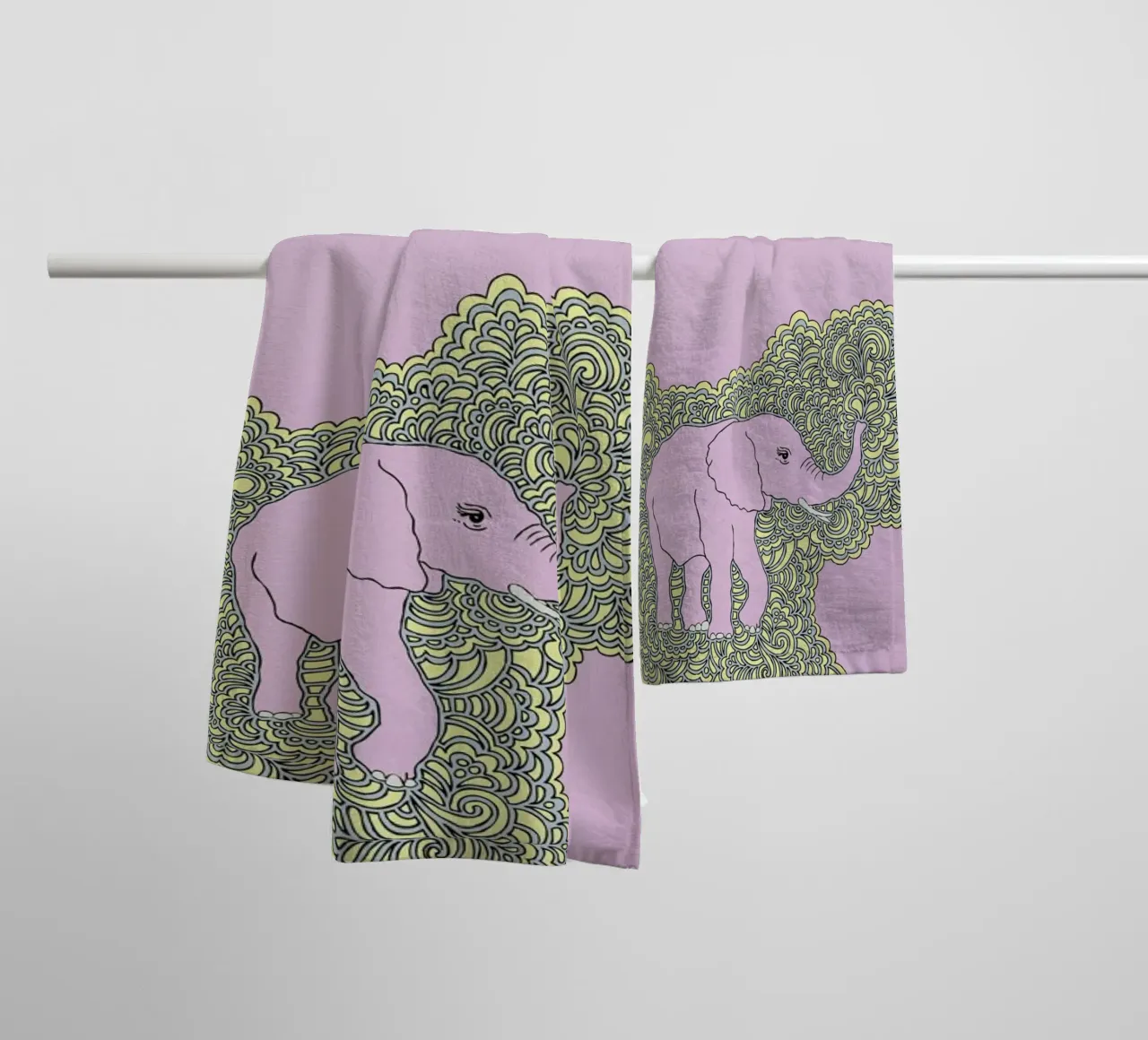 Purple Elephant asciugamano da bagno da KP Design