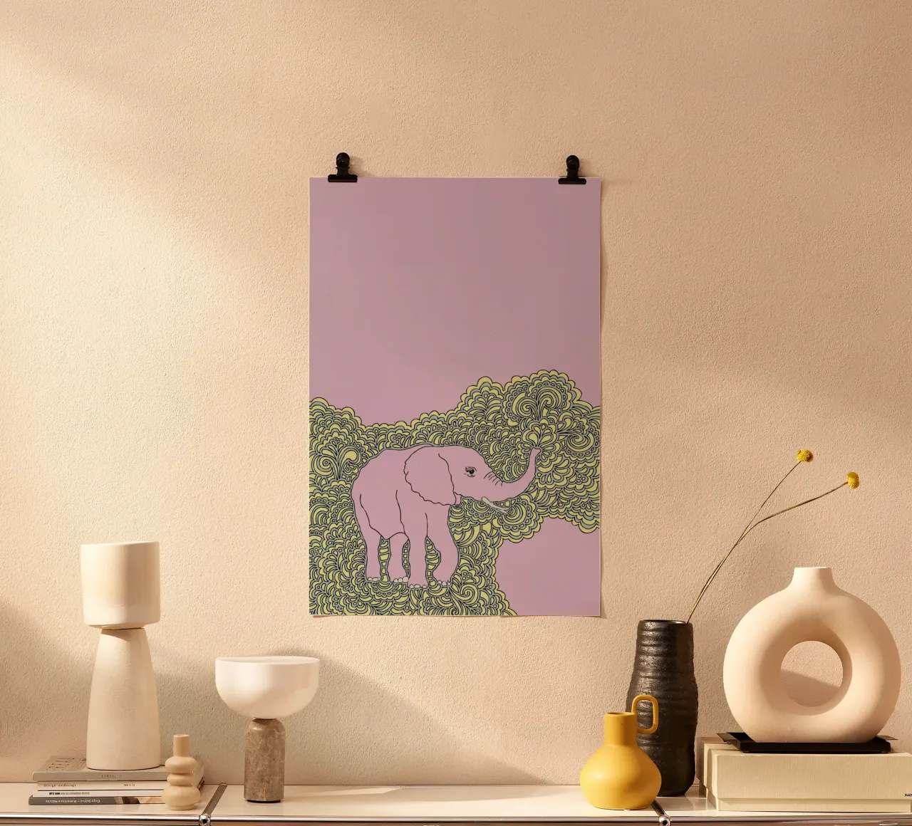 Purple Elephant poster da KP Design