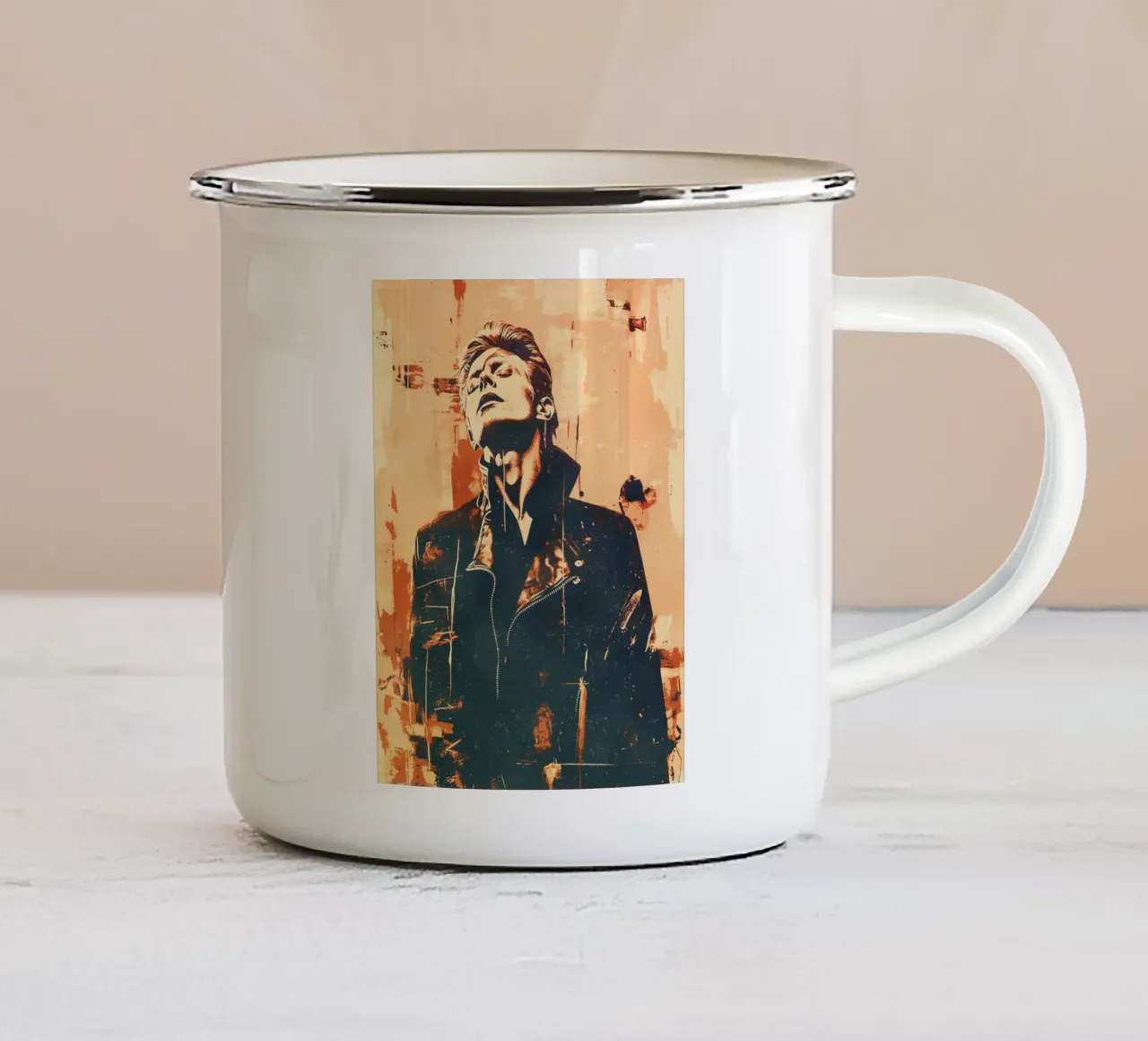 David Bowie tazza in smalto da music soul