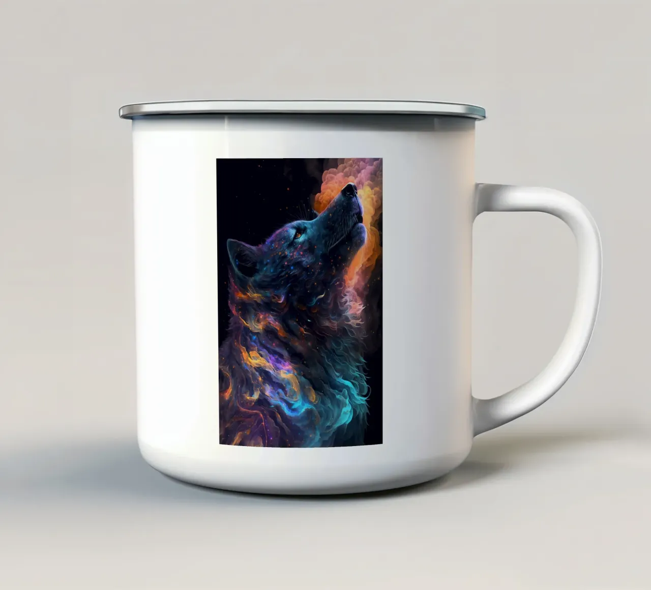 Lupo della Galassia tazza in smalto da Lootprint