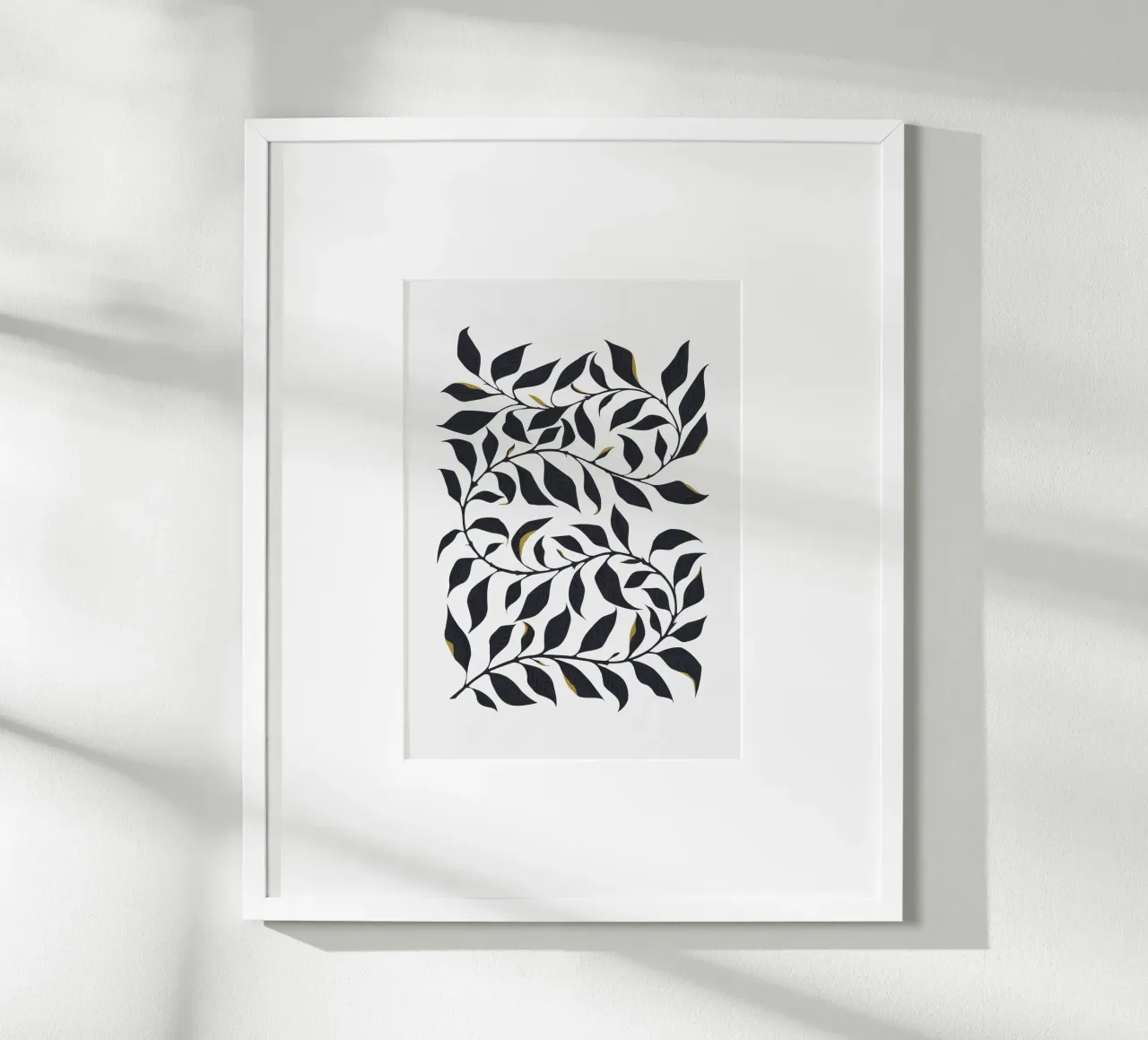Arte da parete botanica moderna e fogliacea - Decorazione naturalistica minimalista poster da kookiepixel