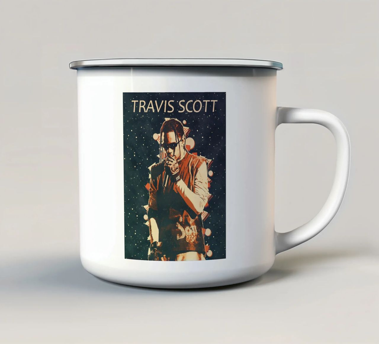 Travis Scott 63 Art tazza in smalto da music soul