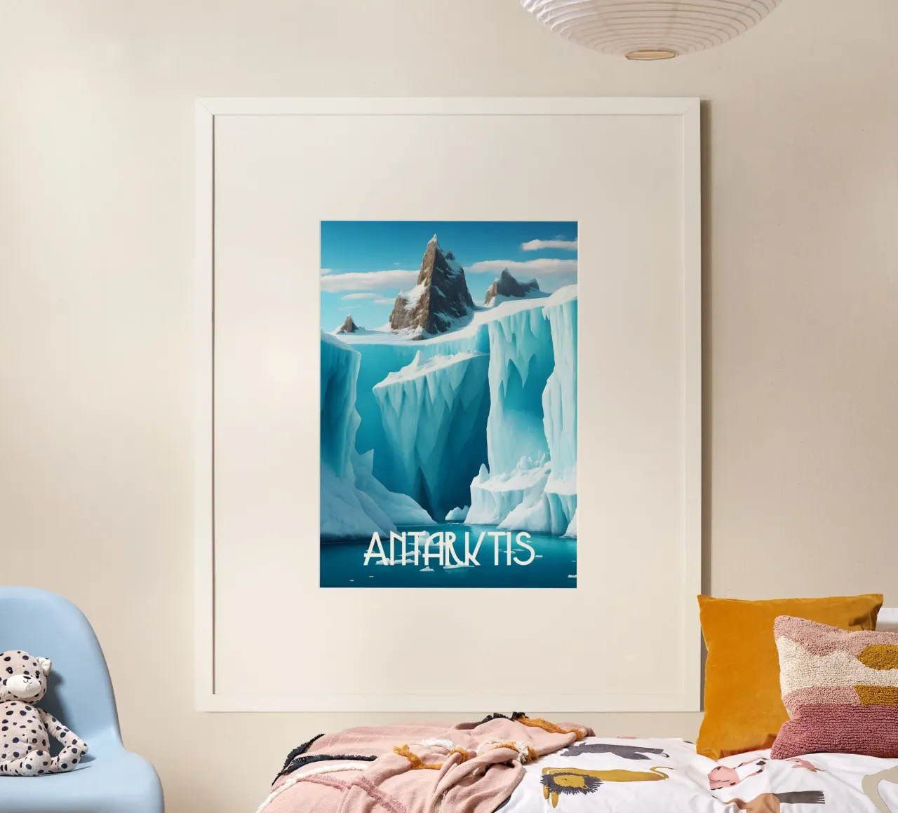 Antartide poster con telaio in plastica da Charnwood Prints