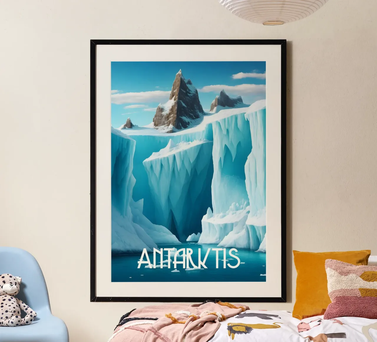 Antartide poster con telaio in plastica da Charnwood Prints