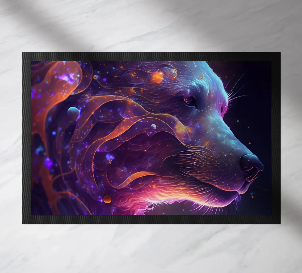 Galaxy Bear doormat by Lootprint