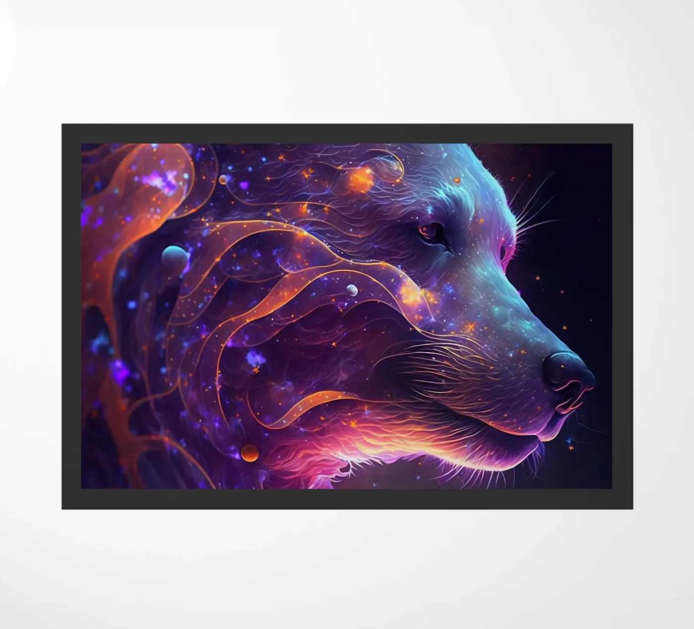 Galaxy Bear doormat by Lootprint