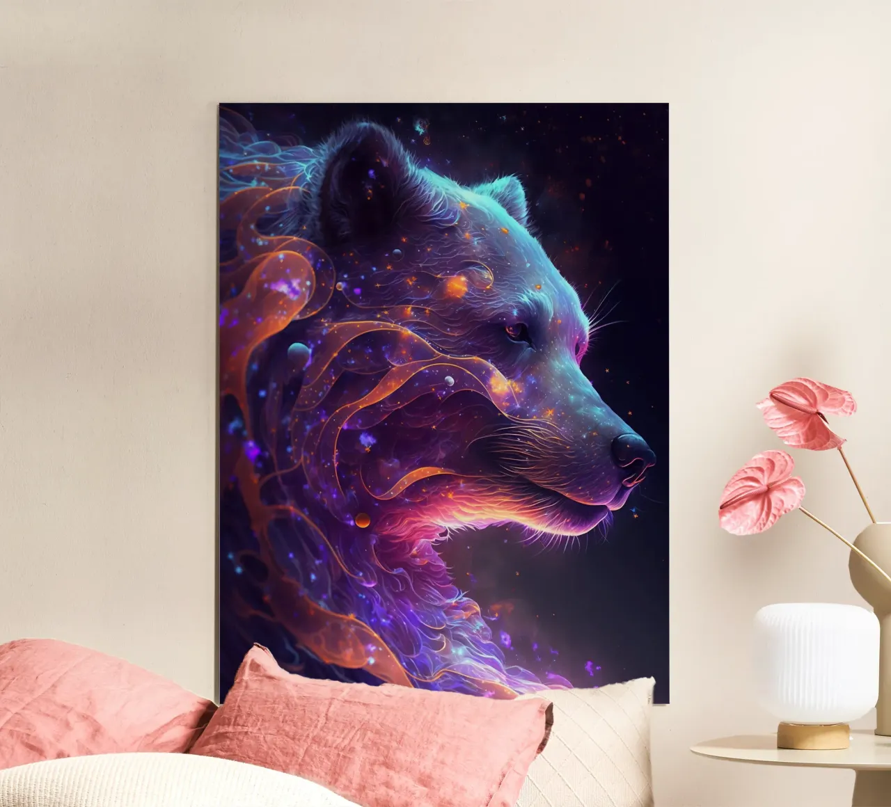 Orso della Galassia poster con telaio in plastica da Lootprint