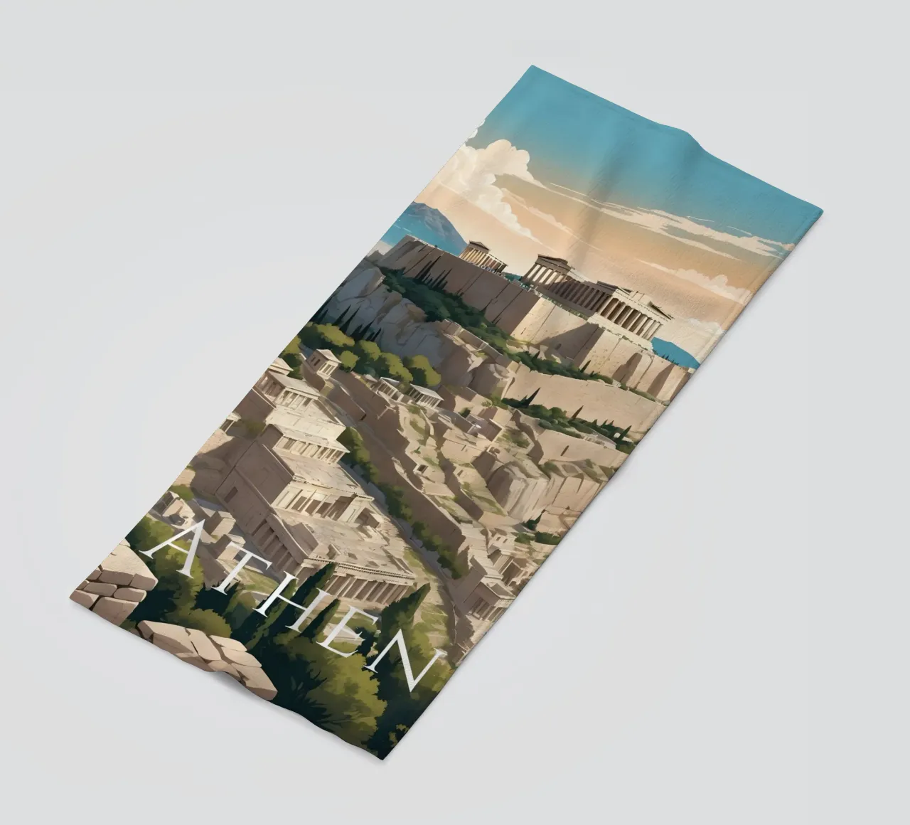 Atene Grecia telo mare da Charnwood Prints