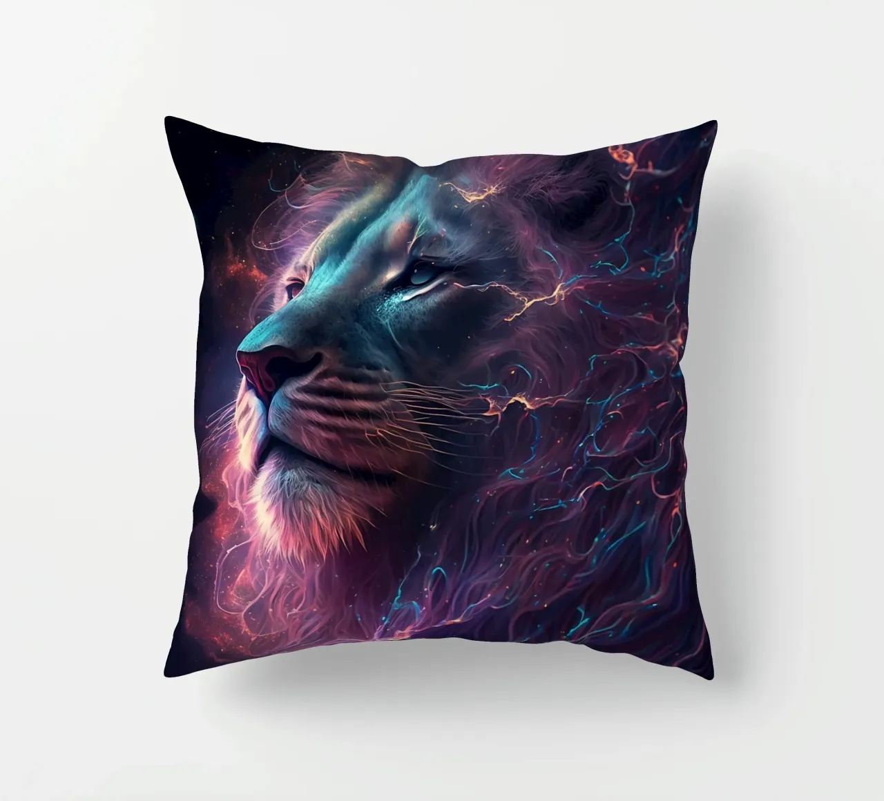 Galaxy Lion decorative cushion by Lootprint
