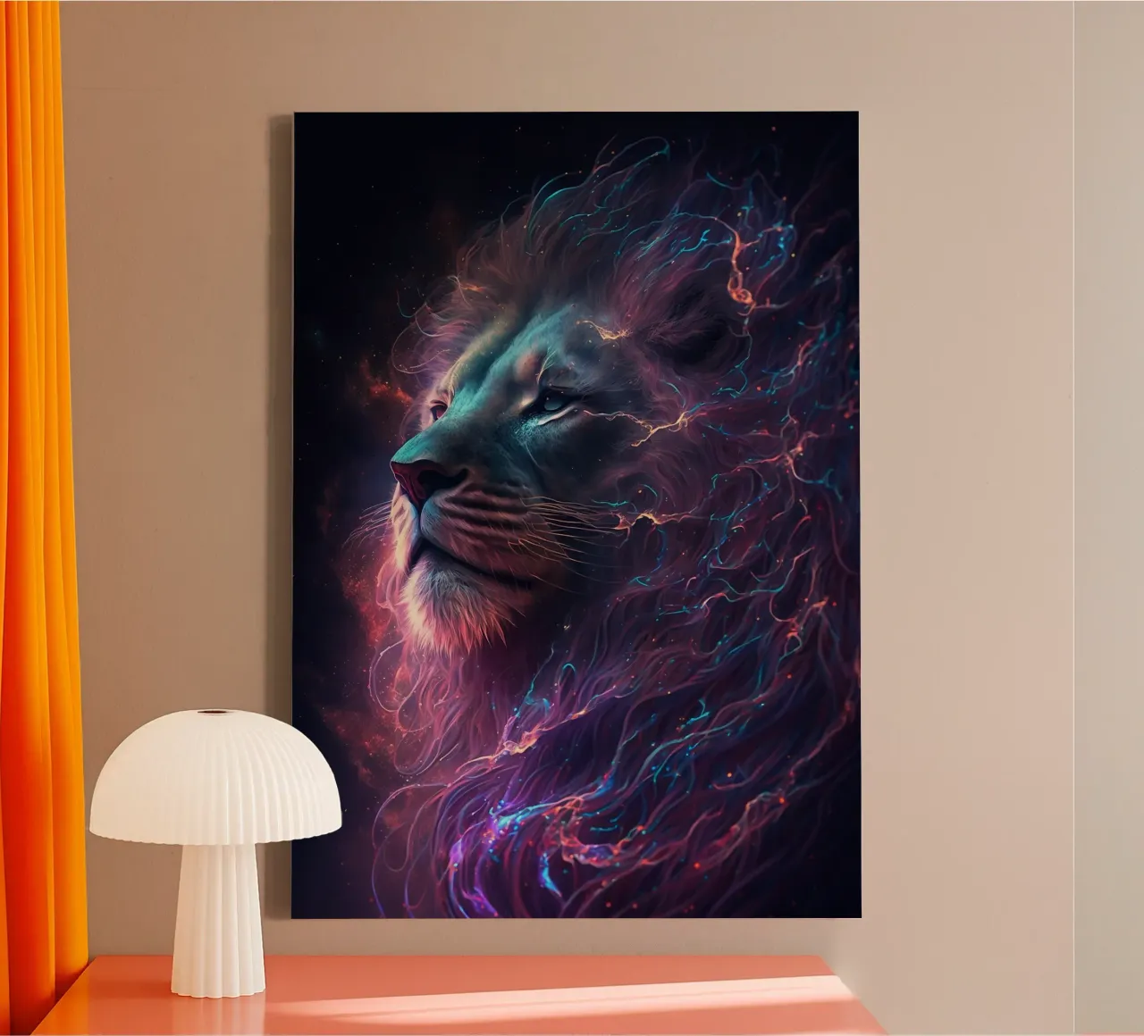 Galaxy Lion canvas by Lootprint