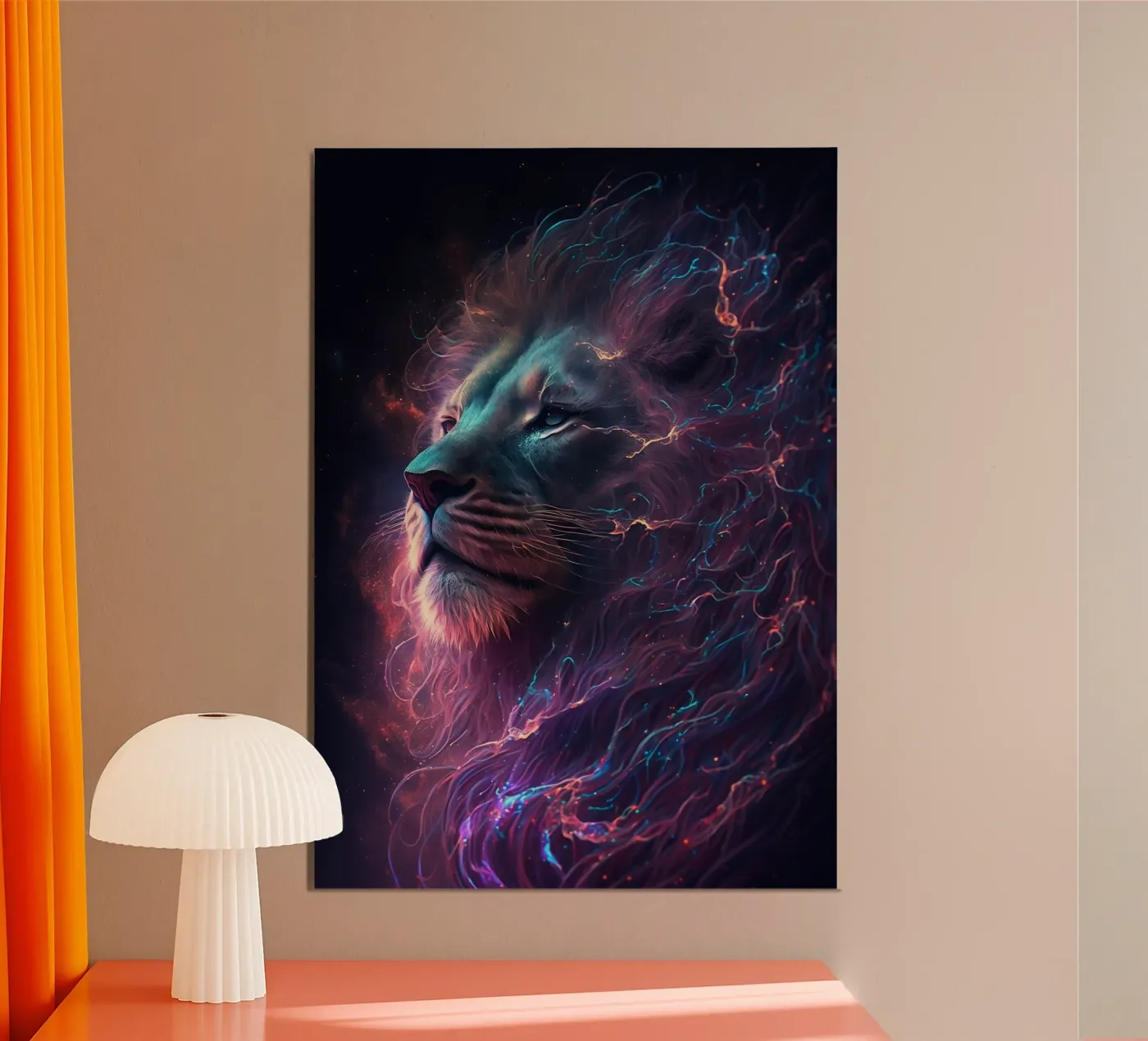 Leeuw poster van Lootprint