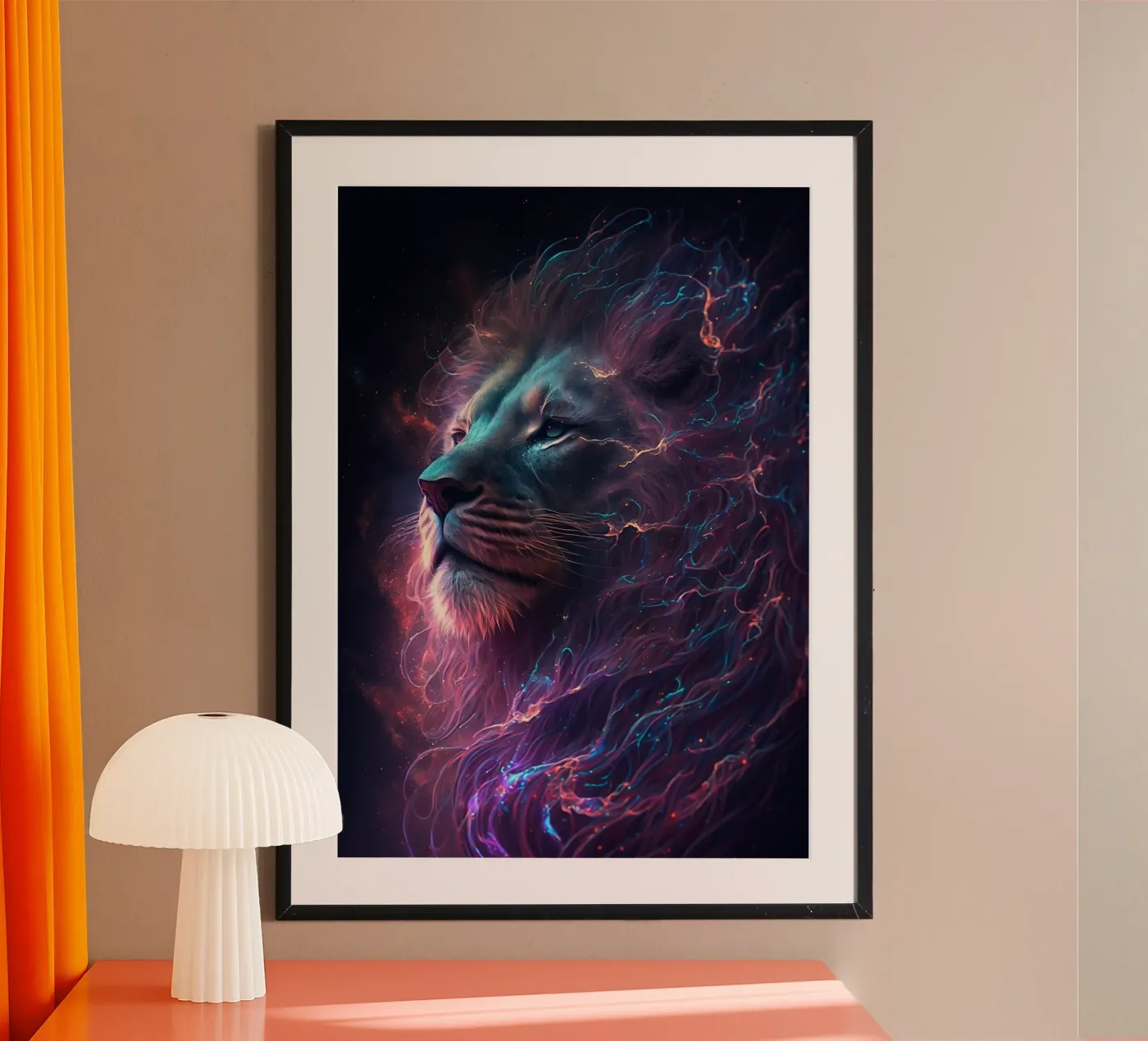 Leeuw poster van Lootprint