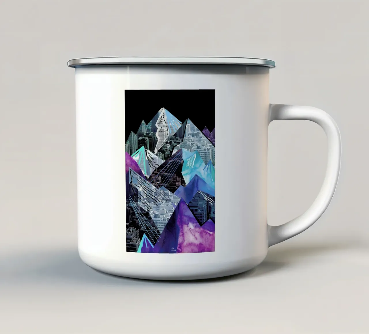 Lost Cities Mountains tazza in smalto da Liga Kitchen