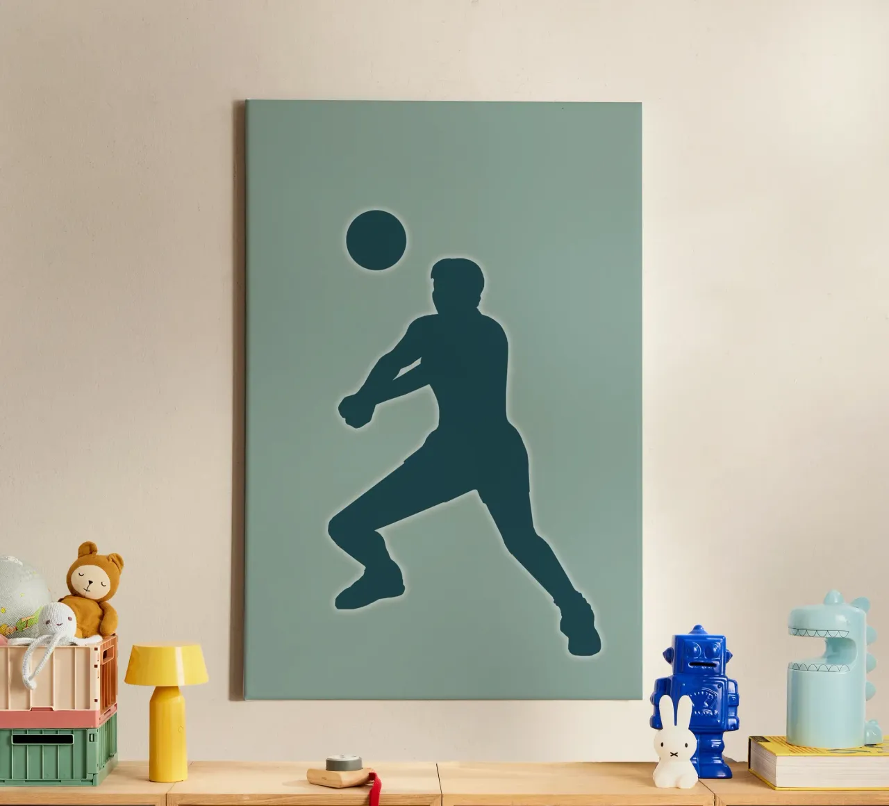 volleyeuse 2 canvas with Floater frame by alexiableu