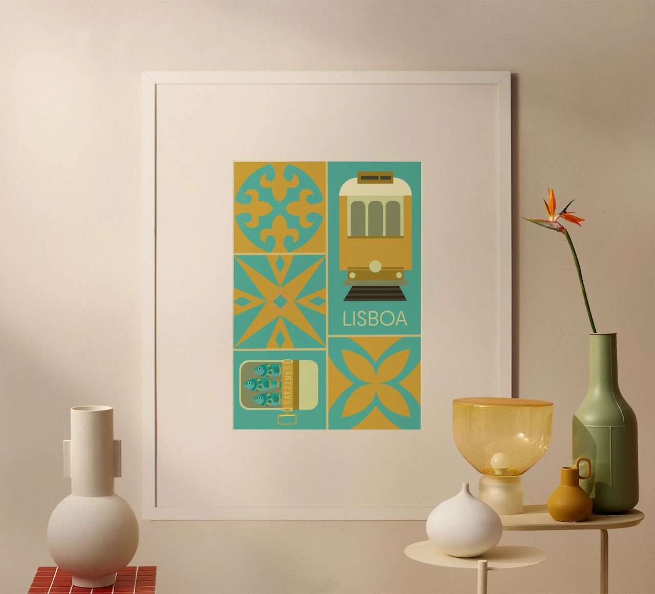 Lisbonne - Affiche de la ville poster de Ana Paniagua Design