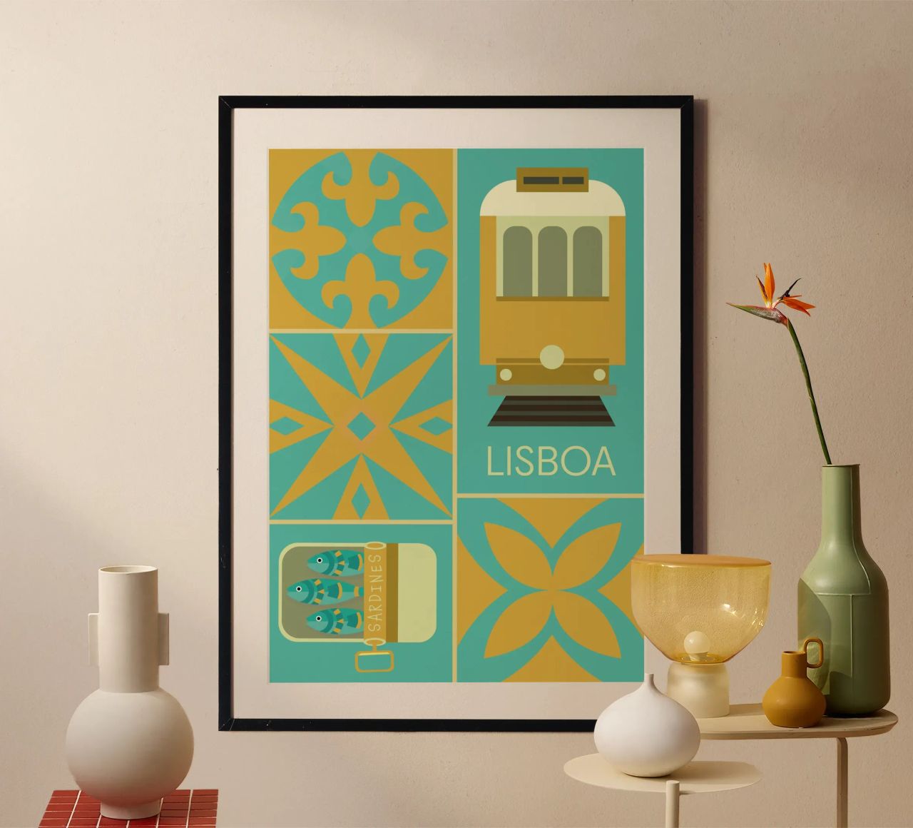 Lisbonne - Affiche de la ville poster de Ana Paniagua Design