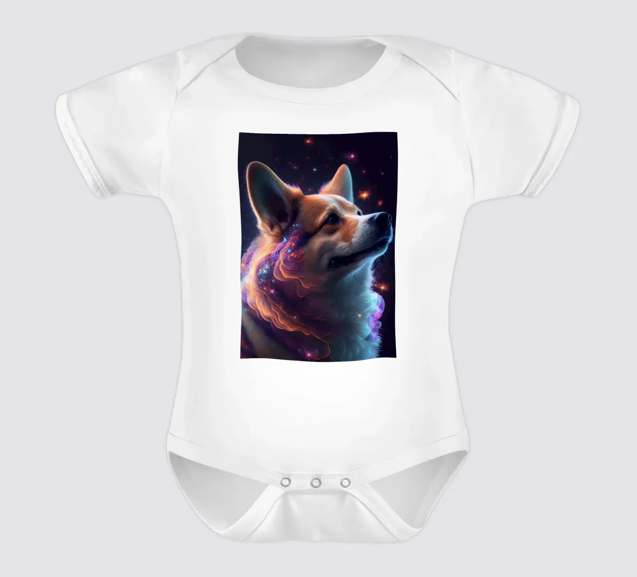 Cane Shiba Inu Galaxy body neonato maniche corte da Lootprint