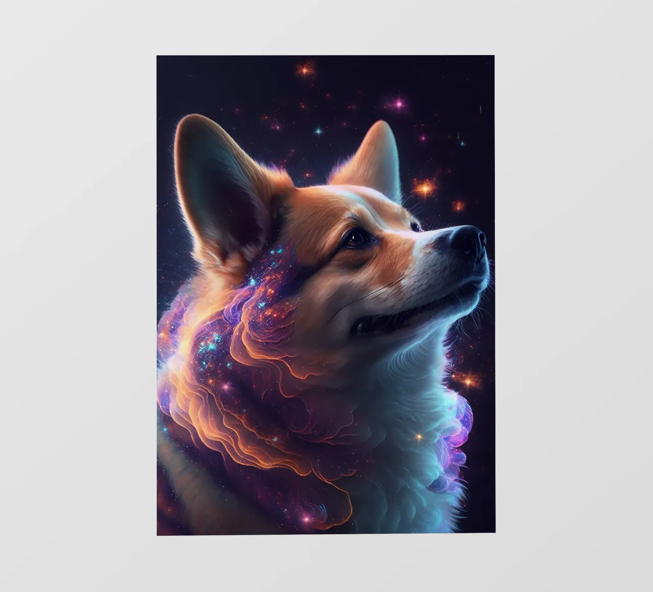 Cane Shiba Inu Galaxy telo in pvc da Lootprint