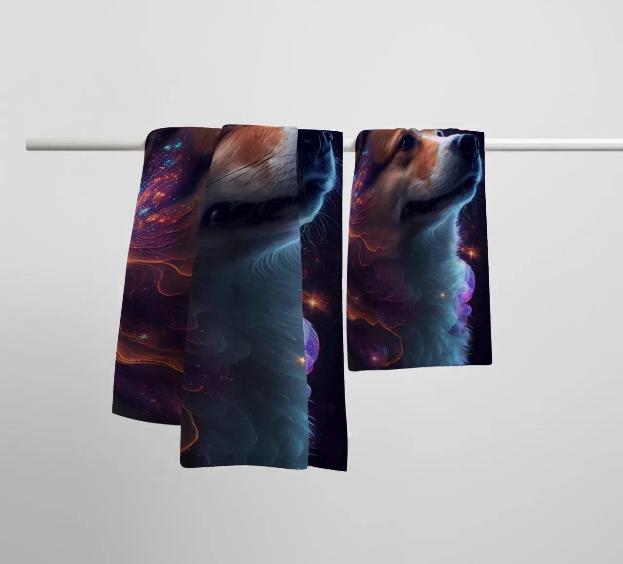 Cane Shiba Inu Galaxy asciugamano da bagno da Lootprint