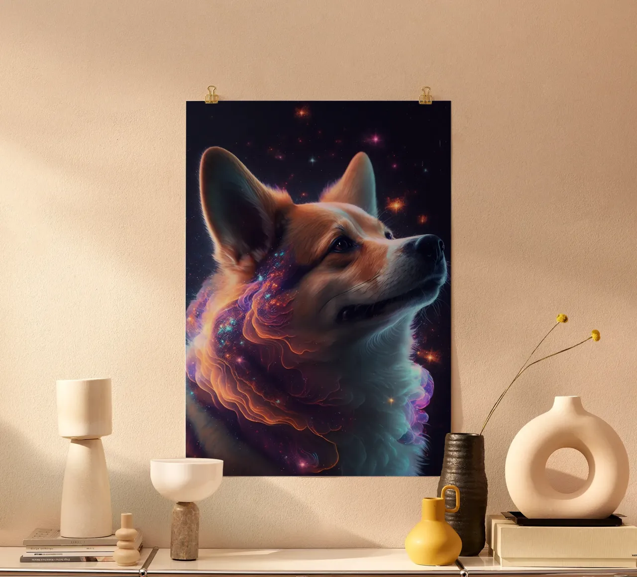 Cane Shiba Inu Galaxy carta hahnemühle da Lootprint