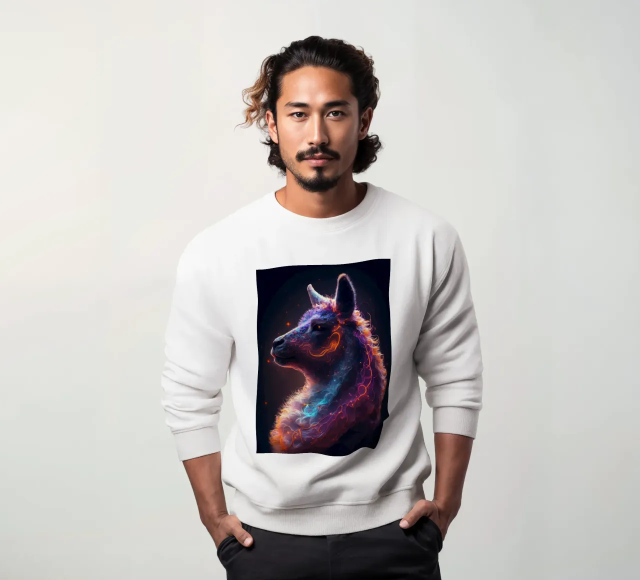 Galaxy Llama Alpaca felpa da Lootprint