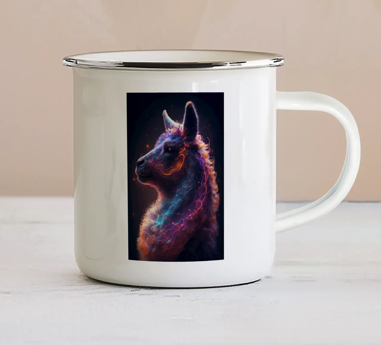 Galaxy Llama Alpaca tazza in smalto da Lootprint