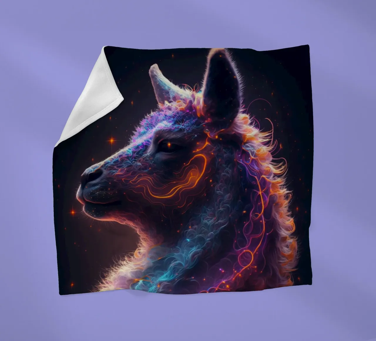 Galaxy Llama Alpaca coperta in pile da Lootprint