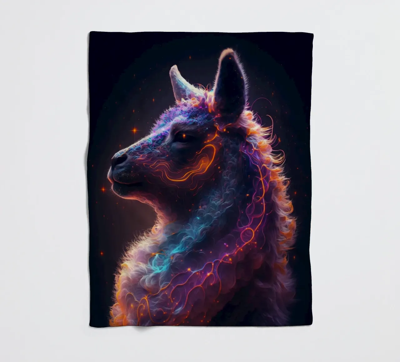 Galaxy Llama Alpaca coperta in pile da Lootprint